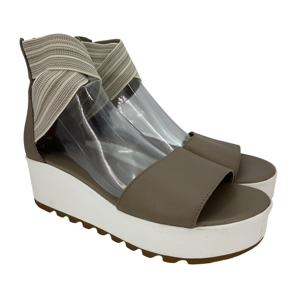 Sorel Sandals Shoes Womens Size 10 Cameron Platform Leather Ankle Strap Wedge